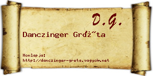 Danczinger Gréta névjegykártya